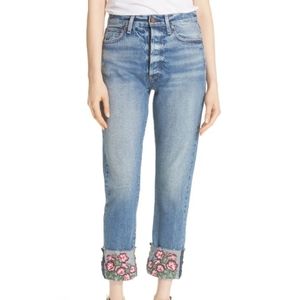 AO Alice + Olivia High Rise Button Fly Boh…